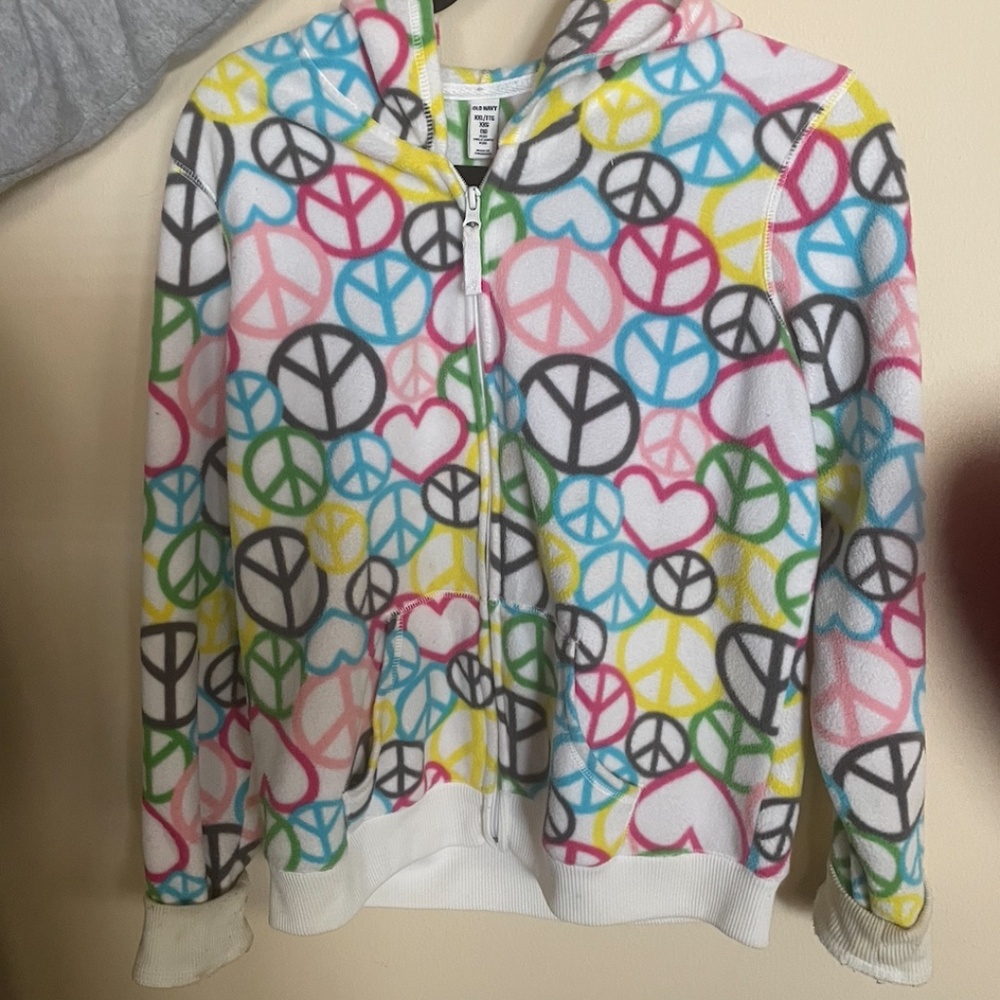 Women's Old Navy Peace Sign Colored Jacket